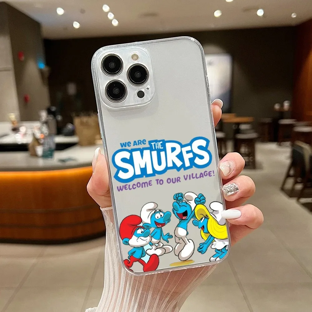 T-The S-Smurfs Phone Case For iPhone 15 14 13 11 12 Pro Max XS XR Shell