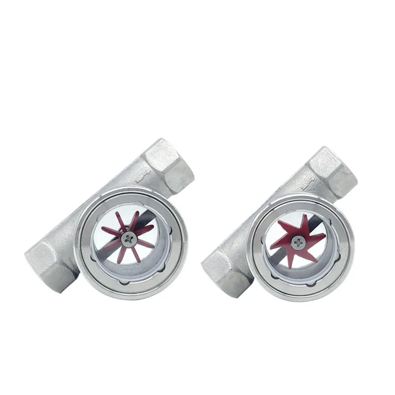 

411P01 Flow Indicator 304 Stainless Steel YL Impeller Glass Eccentric Industrial Pipeline Sight Glass Component