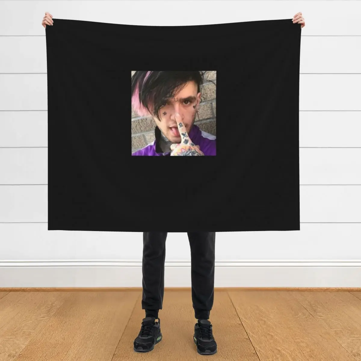 

Lil Peep Throw Blanket manga Heavy Personalized Gift Quilt Blankets