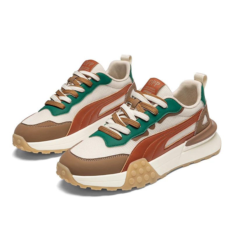 OPP Hard-Wearing Men's New Style Sneakers Shoes Autumn Summer New Official Casual Lace-up Running Blance Shoes Massage view 3