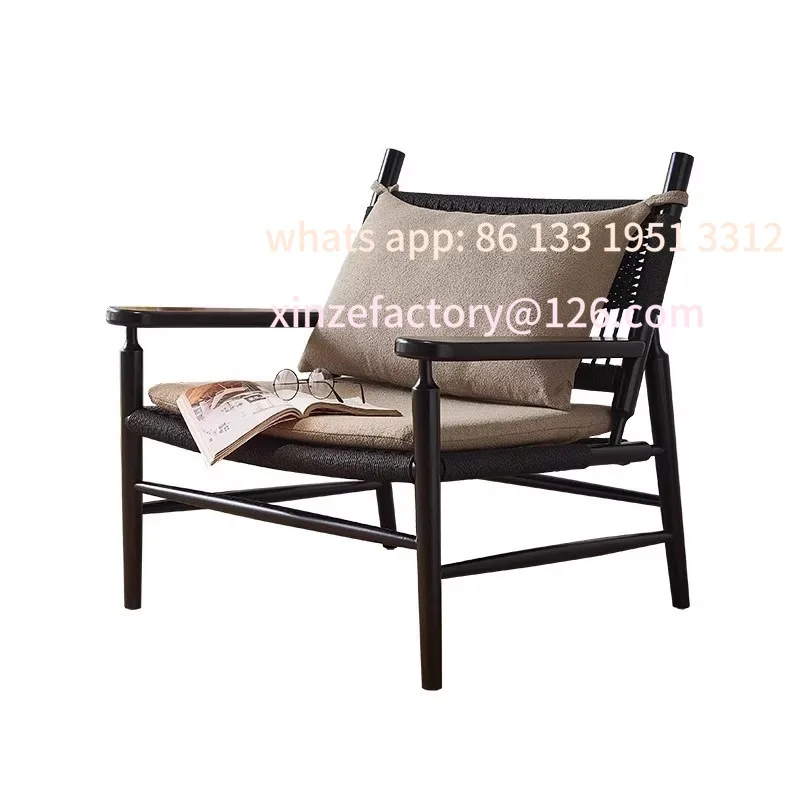 Customizable Outdoor Single Chair Home Armrest Balcony Leisure  Sofa Chair Outdoor Patio Table and Chair Combination