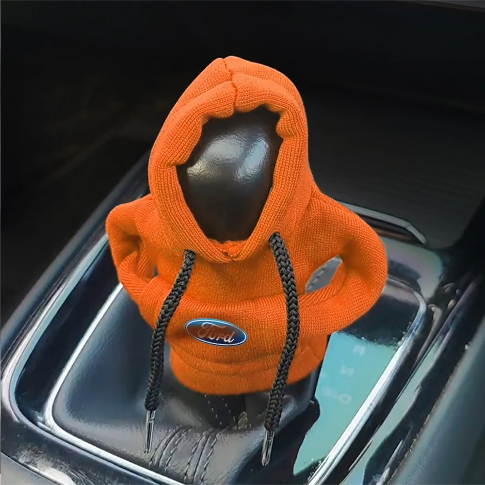 1pcs Gear Change Lever Sweatshirt Covers Shifter Knob Hoodie Car Decoration for Ford Focus mk2 mk3 Fiesta mk7 Ranger Mondeo mk4