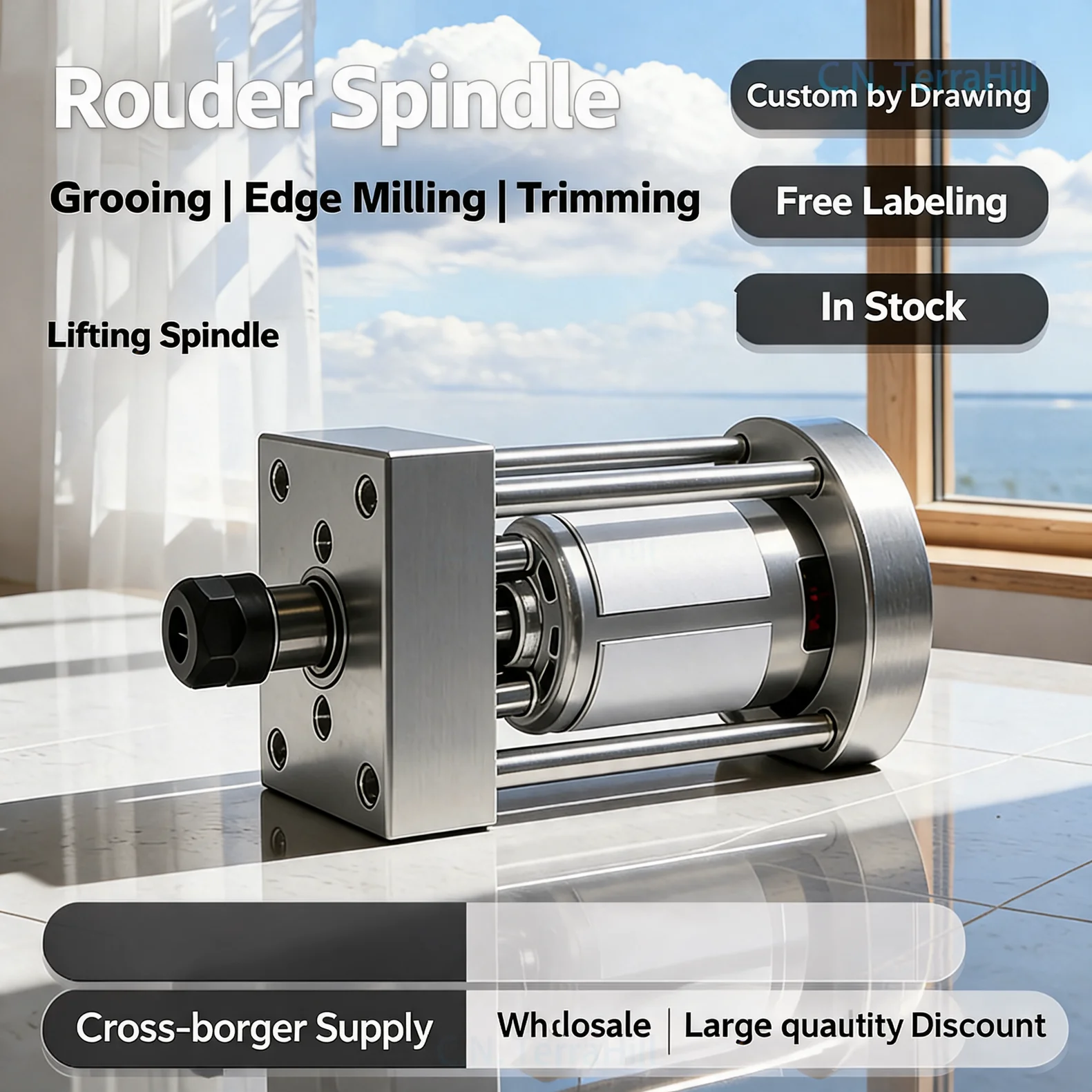Electric Grinding Head High Speed Spindle Motor for Bench Lathe Milling Grinding Universal Tool Accessory