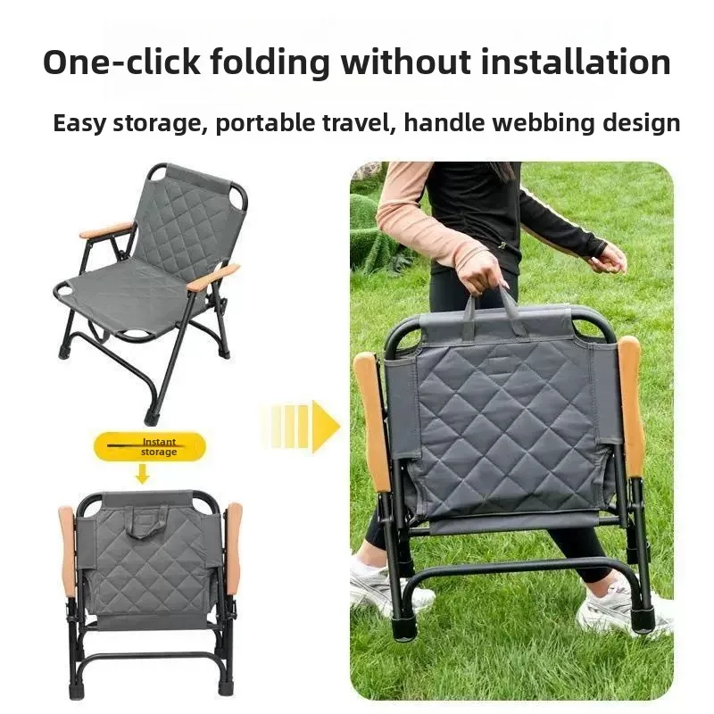 Outdoor Folding 3 Layer Padded Kermit Chair Portable Vendor Beach Camping Fishing Seat Chair Daily Useful Home Room Decor Set