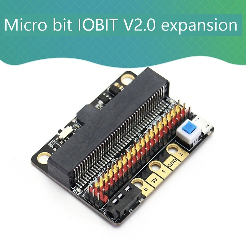 For Microbit Expansion Board IOBIT V2.0 Micro:Bit Horizontal Adapter Board Plate Primary and Secondary Schools