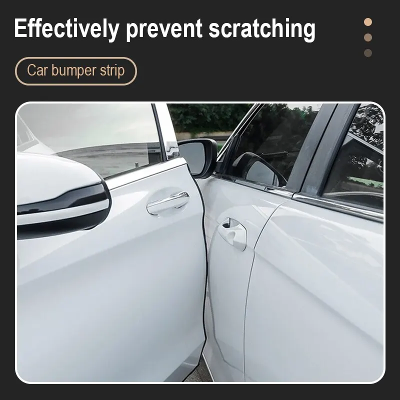 Image 6: Bande anti-collision de porte de voiture en forme de U bande décorative anti-frottement anti-rayure bande d'étanchéité de bord autocollants de protection