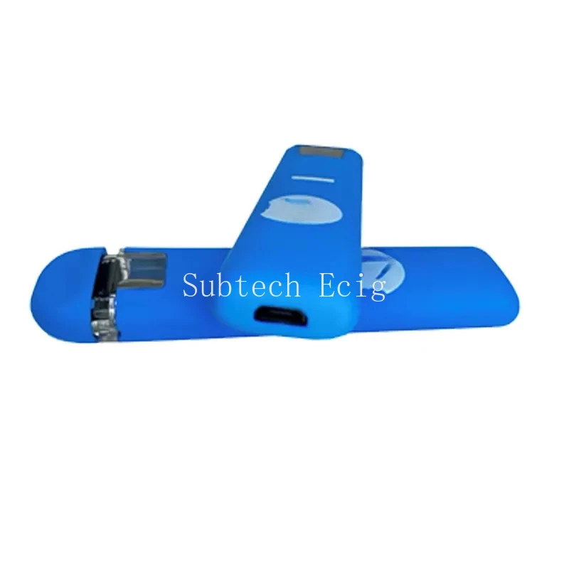 قلم Vape أزرق للبسكويت ، مجموعات سجائر إلكترونية ، 1 ملف سيراميك جراب فارغ ، جهاز تبخير ببطارية قابلة لإعادة الشحن للزيت السميك ، 10: 50