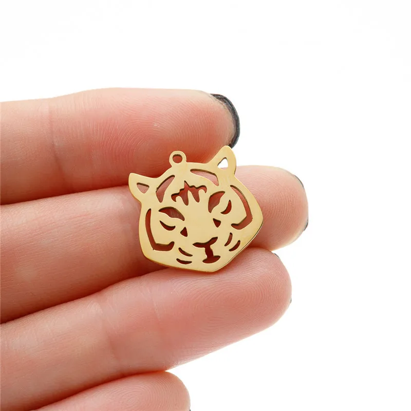 5pc/lot Cute Cat Tiger Rabbit Pendant Women Cartoon Stainless Steel Animal DIY Jewelry Making Koala Charm Necklace Accessories view 4
