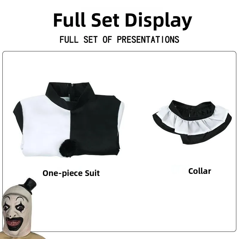 

loween Cisas Clown Costume Set Terror Role Stage Performance Suit Cosplay Outfit for Women Traditional Chinese Costume