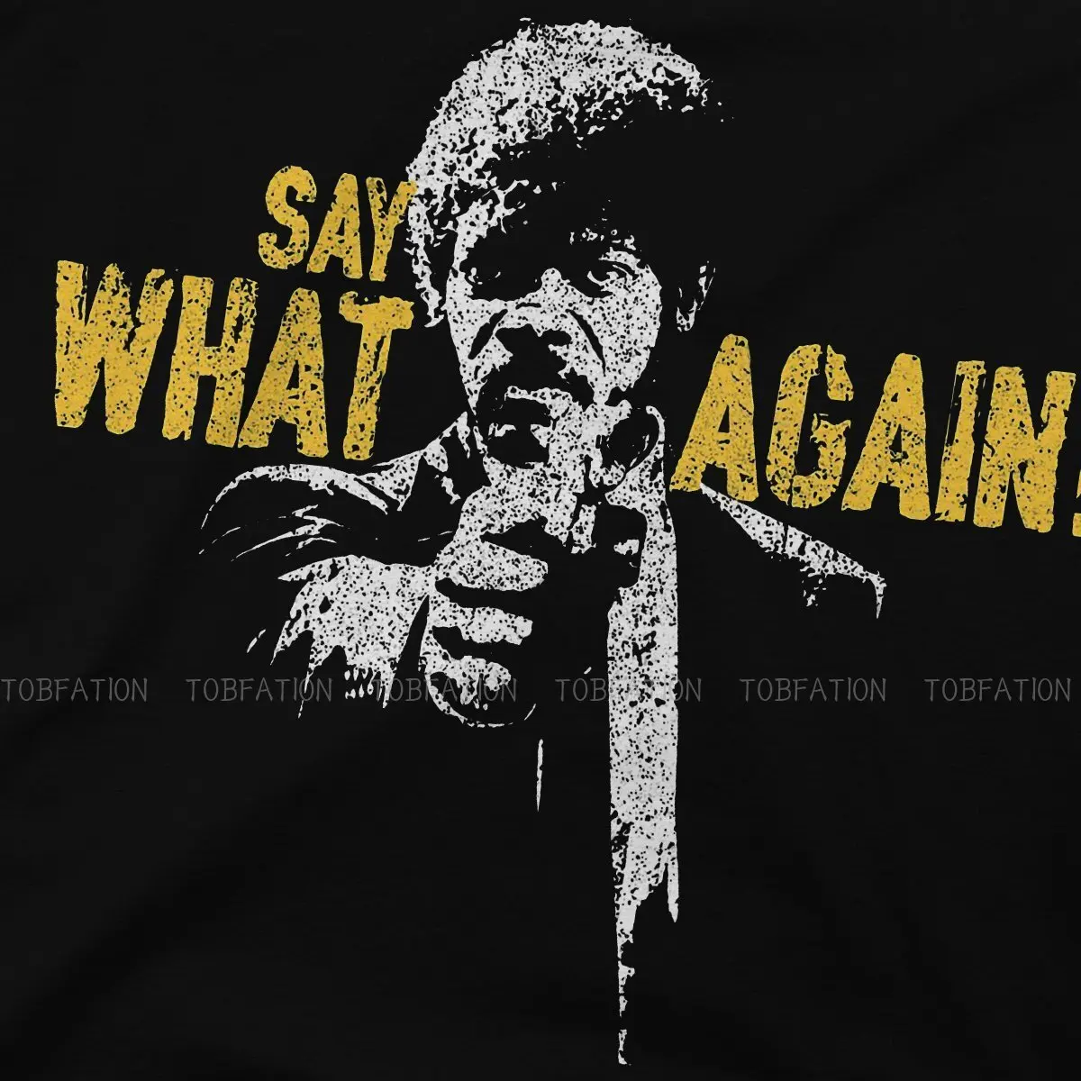 Pulp Fiction Movie Say What Again! - Jules Winnfield T Shirt Classic Punk High Quality Tshirt Oversized Crewneck Men Clothes