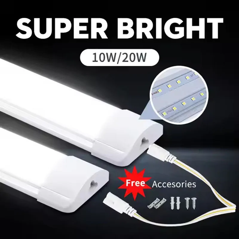 Moisture-Proof Led Tube Light 50/30cm Kitchen Lights 20W 10W 6W Cabinet Lighting Kitchen Bathroom Bedroom Tube Fixture 220V 110V