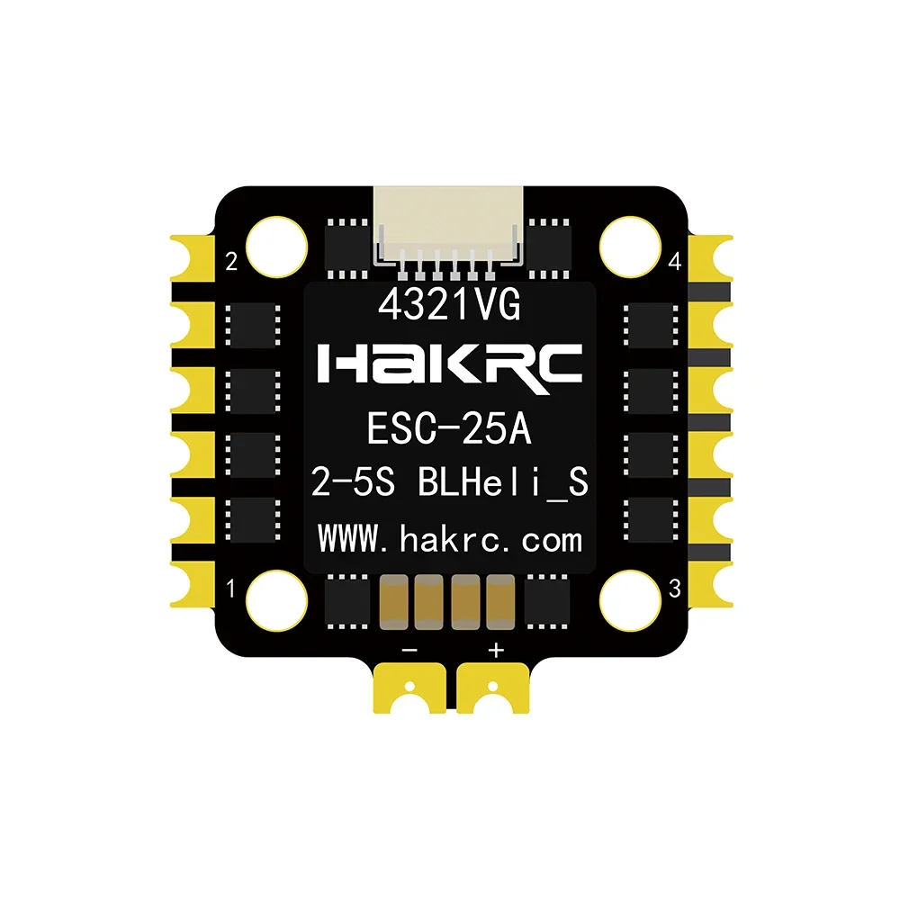 HAKRC 15A 25A 4-in-1 mini ESC supports 2-5S, suitable for RC remote control FPV freestyle racing drone