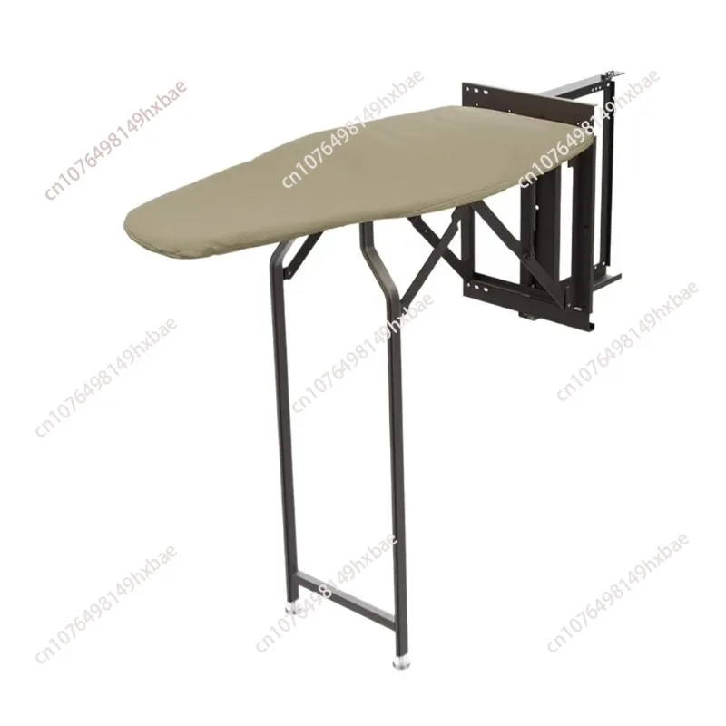 Wall Mounted Drop Down Ironing Board Wardrobe Cabinet Built-In Push Pull Out Sliding Tabletop Ironing Board