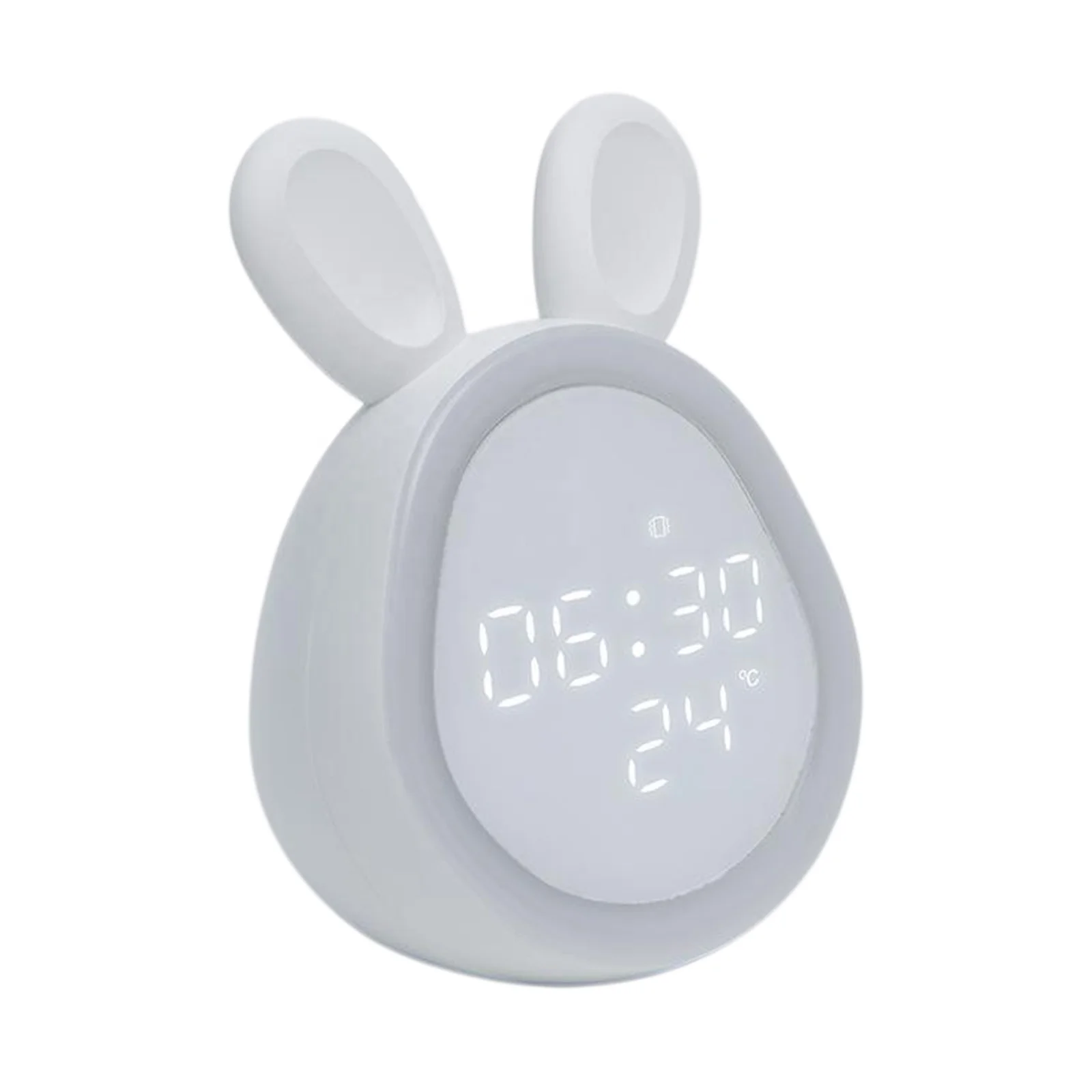 New Gift for Kids Led Clock Digital alarm clock Cute Rabbit Mini LED night light Animal Table Alarm Clock