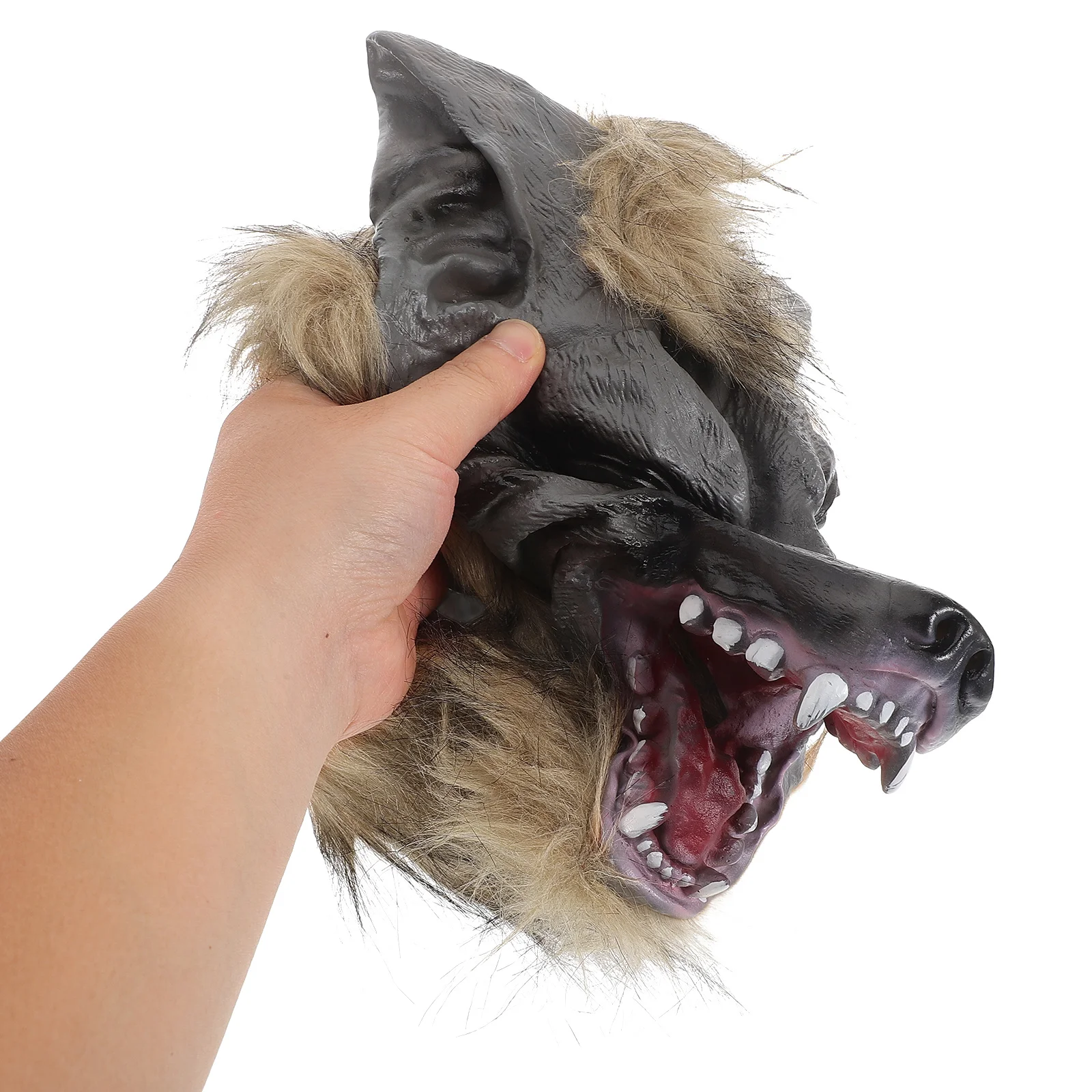 

1 set Wolf Head Gloves Mask Set Halloween Horror Cosplay Costume Party Dress Up Prop Scary Animal Mask Festival Prank