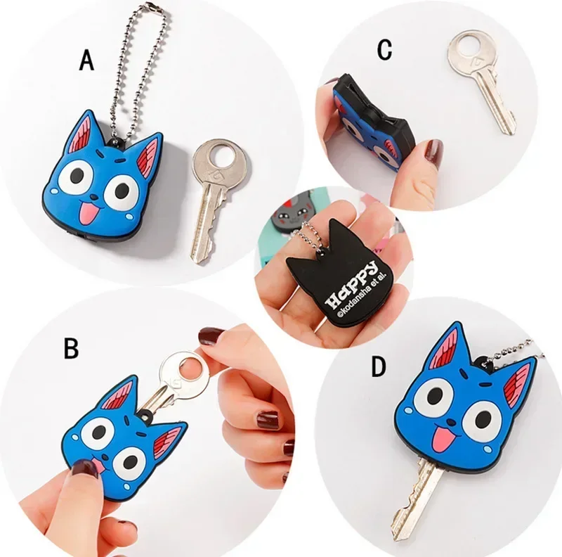 Disney Anime Lilo & Stitch Key Cover Kawaii Cartoon Key Chain Pendant Women Key Holder Female Key Ring Toy Accessories Gift