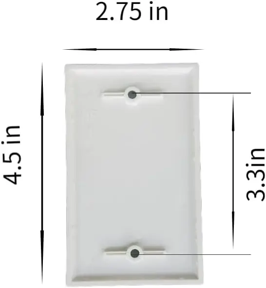 Panel de pared Keystone sin puerto, conjunto individual de sellado para conector Keystone RJ45 y enchufe modular, blanco, 10 unidades