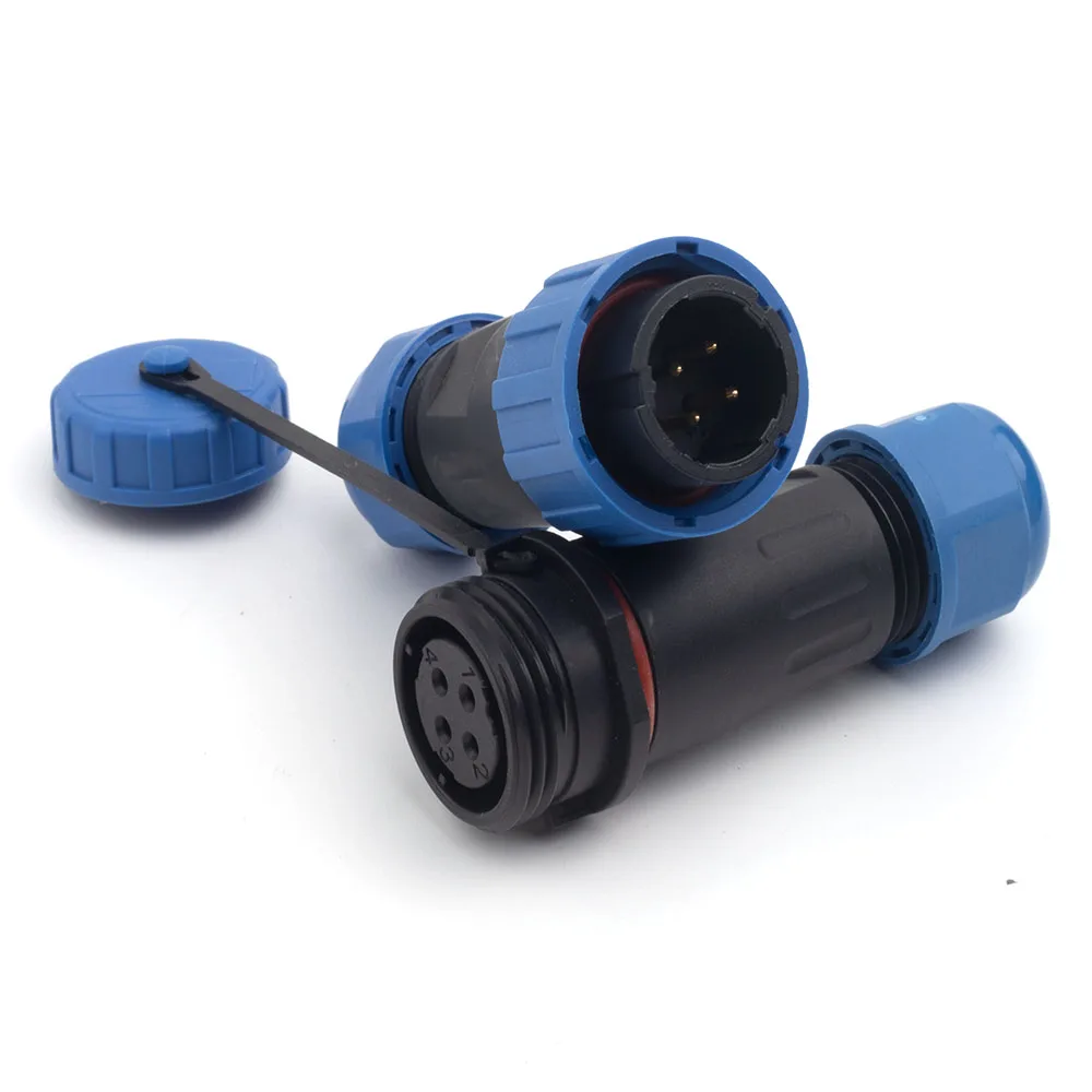 

Lp16 Industrial Ip68 Waterproof Solder Quick Connector Male Plug Female Socket Panel Mount 2/3/4 Wire Cable No Welding Required