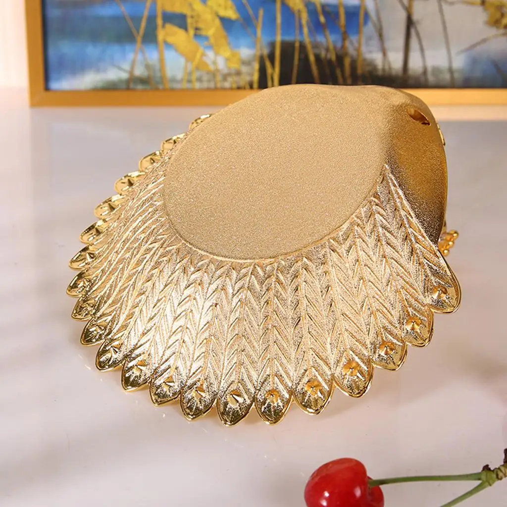 Metal Peacock Snack Plate for Fruit Serving Tray Dish with Jewelry Necklace Earrings Storage Holder Home Table Decoration