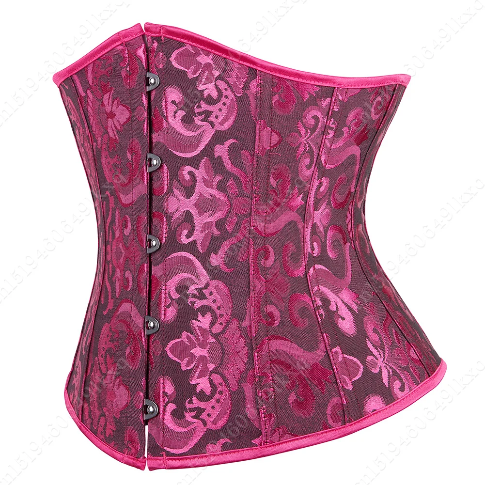 Underbust Corset Top Jacquard Floral Vintage Corset Sexy Corset For Women Gothic Corsets and Bustier Waist Trainer