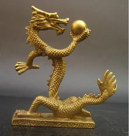 

Copper Brass CHINESE crafts decor ation Asian wholesale bronze factory Copper crafts Good copper dragon decoration golden