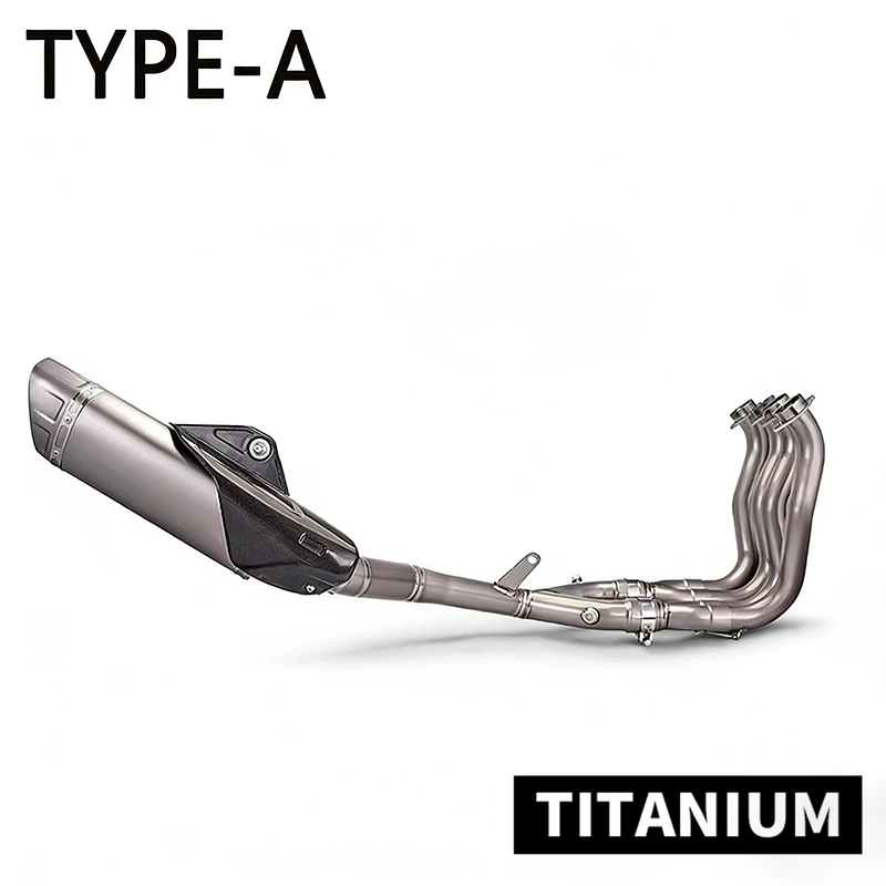 Factory Price Motorcycle Exhaust System Escape Moto Muffler Mid Link Pipe Titanium alloy For MT-10 YZF R1M MT10 2015-2023