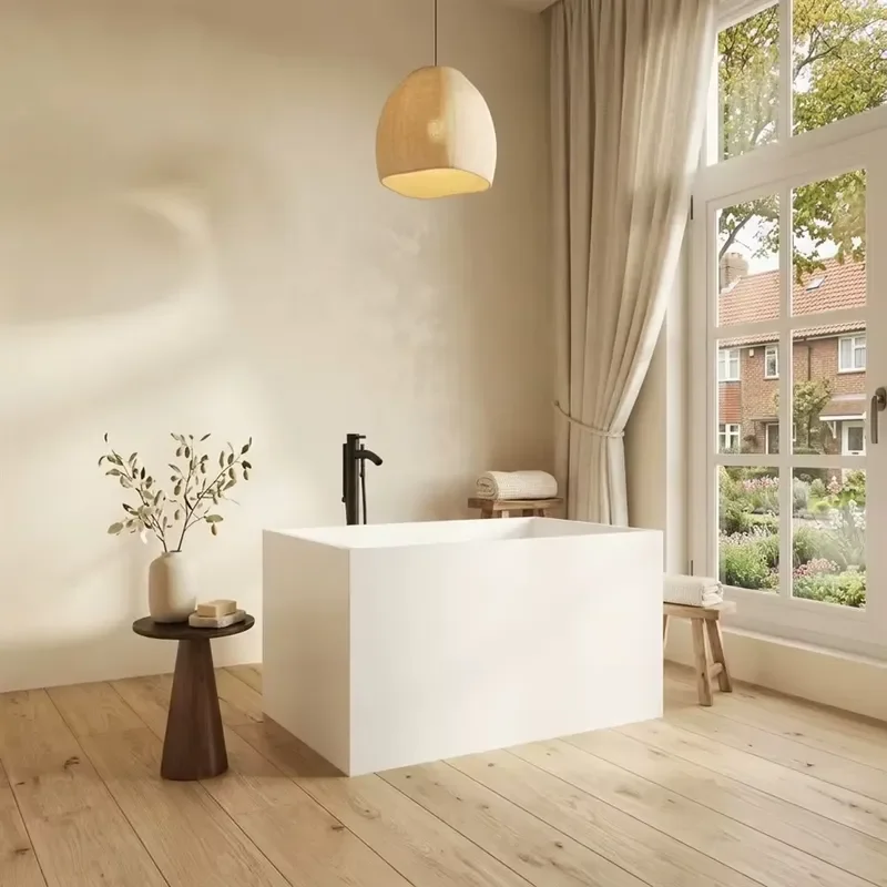 Standing Rectangular Ergonomic Bidet FW 5525D 35 Smooth White Acrylic Material Suitable For Bathroom Use
