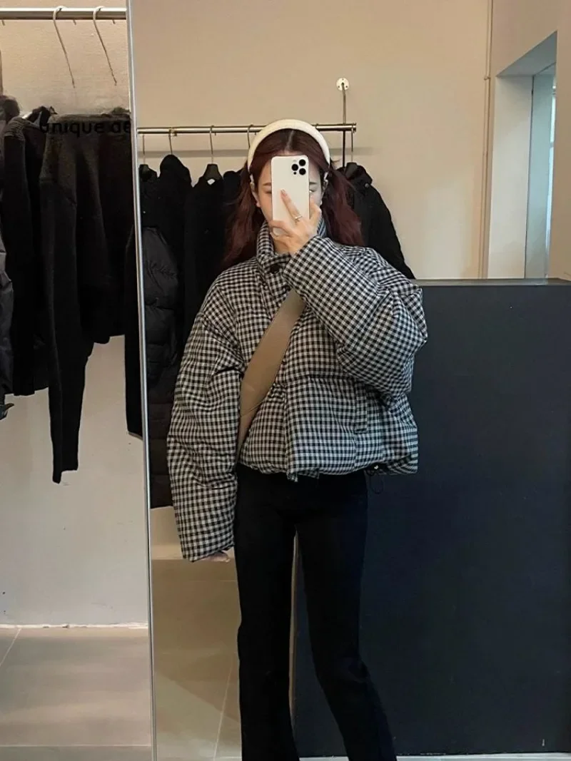 

Fashionable and Versatile Slimming Short Parkas Women's Winter New Loose Korean Version Stand Up Collar Thick Bread Jacket Trend