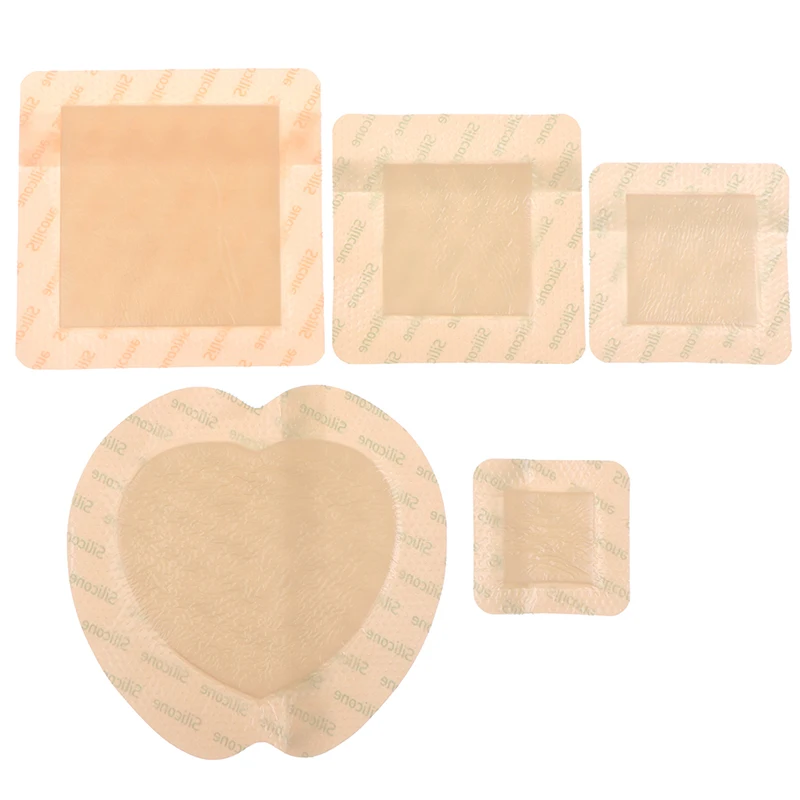 1PC Waterproof Wound Dressing Bandage for Wound Care Absorbent Foam Pad Band-aid Silicone Polyurethane Foam Dressing First Aid