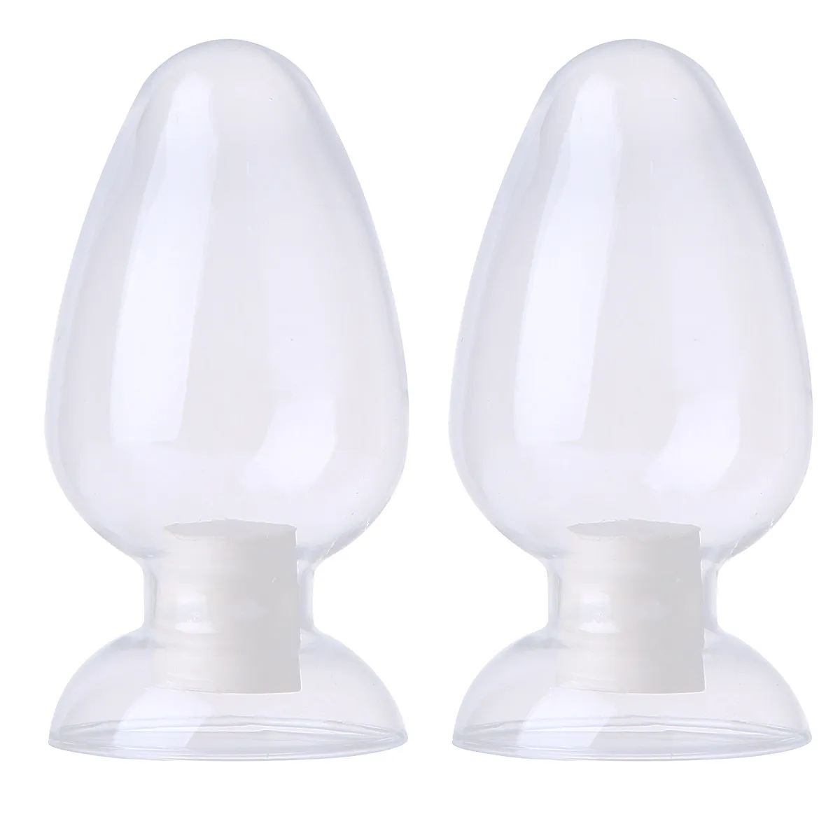 2Pcs Simple Elegant Chicken Heart Design Glass Sample Bottle Flat Base for Lab Exhibition Research Display Conical Glass Bottle