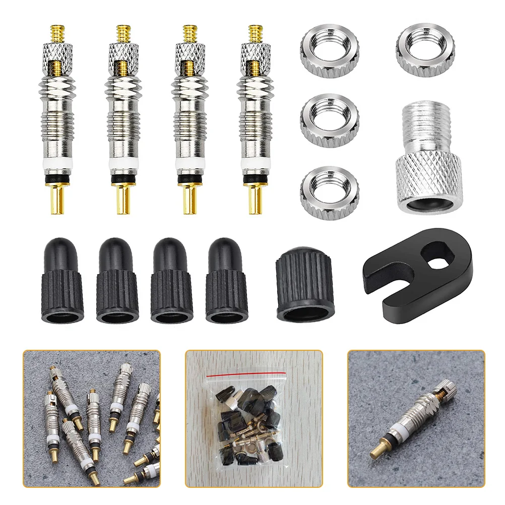 

1 set 1 Set Of Valves Core Replacement Bike Tubeless Valve Stem Repair Tool Bicycle Accessory Kit Mountain Bike Supply