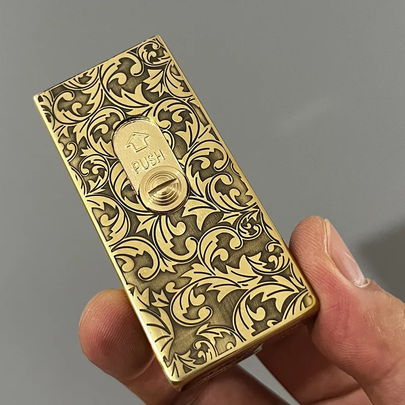 ZORRO Lighter Lifting Pure Copper Carving Kerosine Lighter Push-pull Ignition Z739 Matchbox  Smoking Accessories