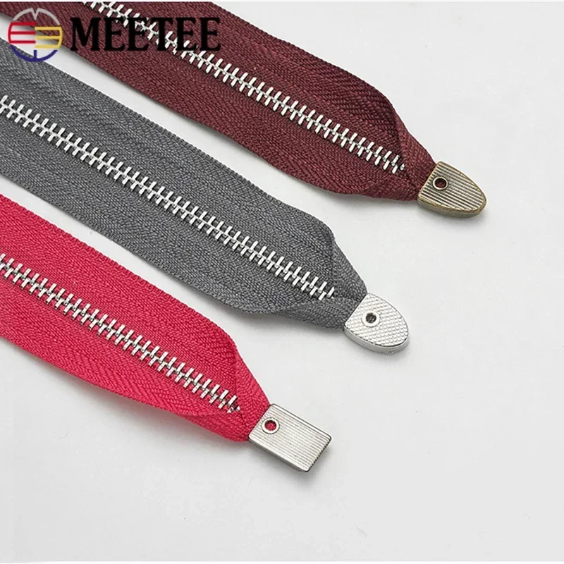 10/30Pcs Metal Zipper Tail Clip Zips End Stopper Screw Handbag Decoration Cord Lock Clasp Rope Stop Leather Sewing Hardware