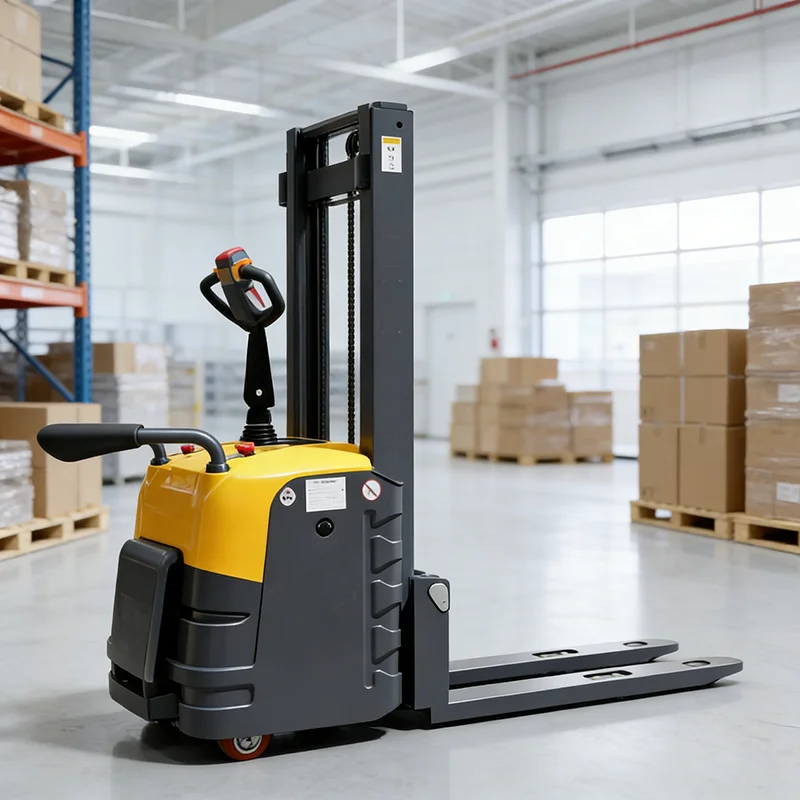 Semi Electric Pallet Stacker 2500mm Lifting Height Quick Charge Lead Acid Battery for Factory