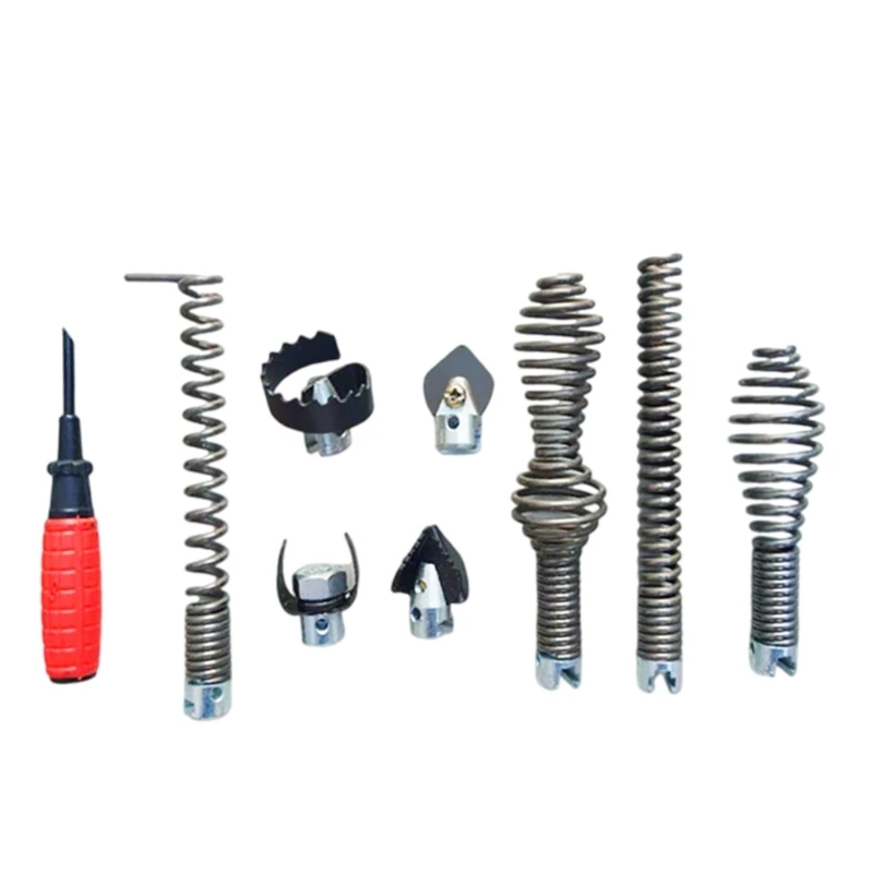 

E15D 16mm Drain Unblocking Tool Pipeline Dredge Device Drain Cleaner Cutter Heads Set