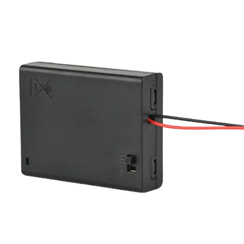  Spring Loaded 4 3A Battery Container Series Connection Design Includes Color Power Cable