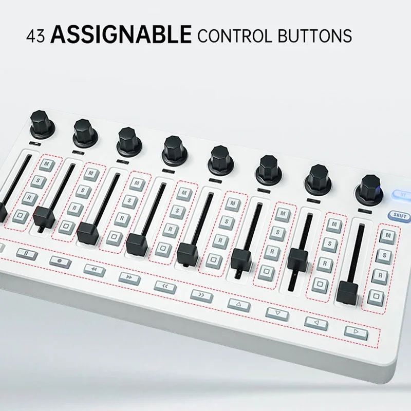 M-VAVE SMC DJ Mixer Wireless MIDI Controller 8 Encoders