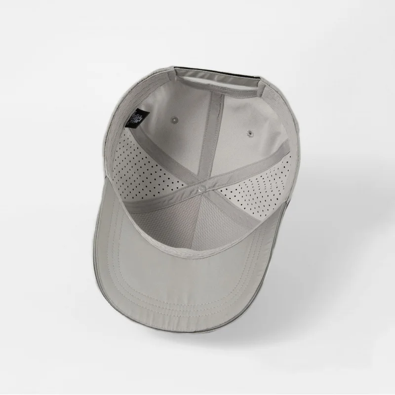 custom. [In Stock] New Outdoor 6-Panel Soft Top Quick-Dry Breathable Sports Cap with Reflective Print and-Repellent Runnin