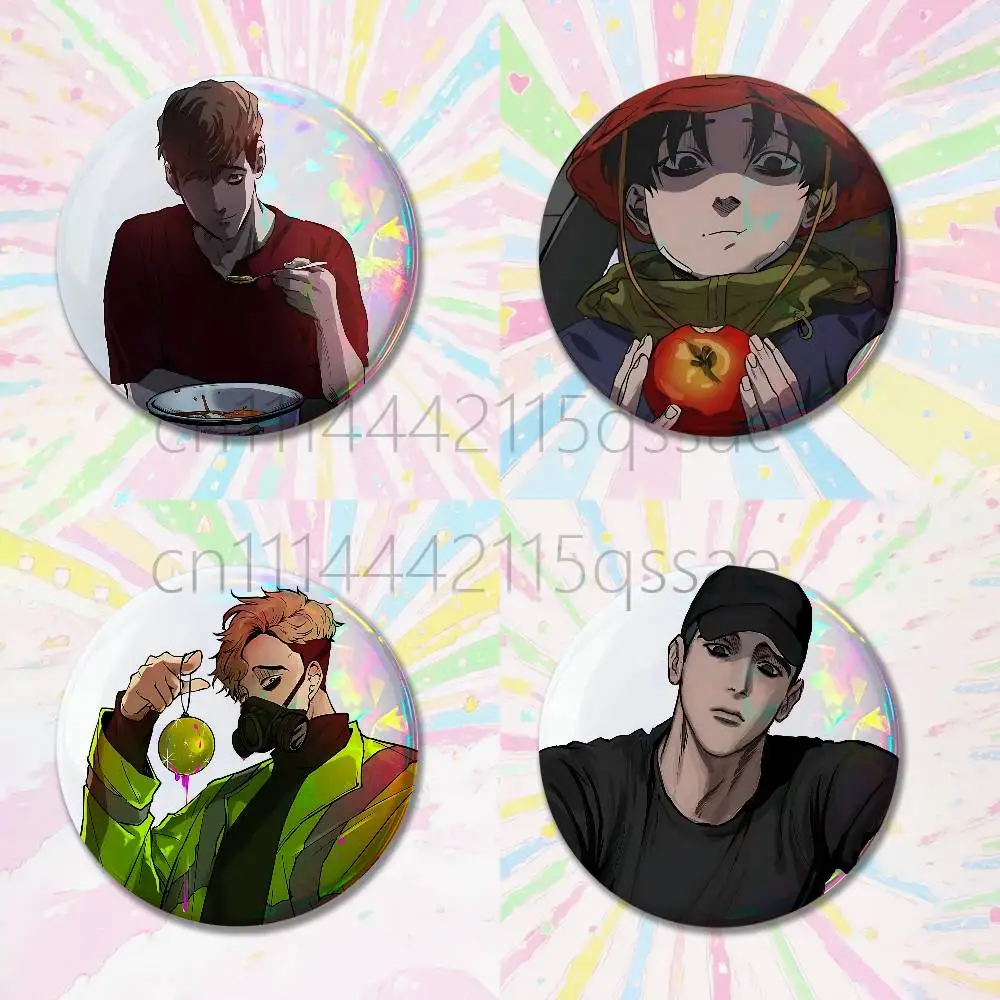 K-Killing S-Stalking Korean 32/44/58mm Handmade Pins Round Brooch Badge Backpacks Clothes Jewelry Gifts