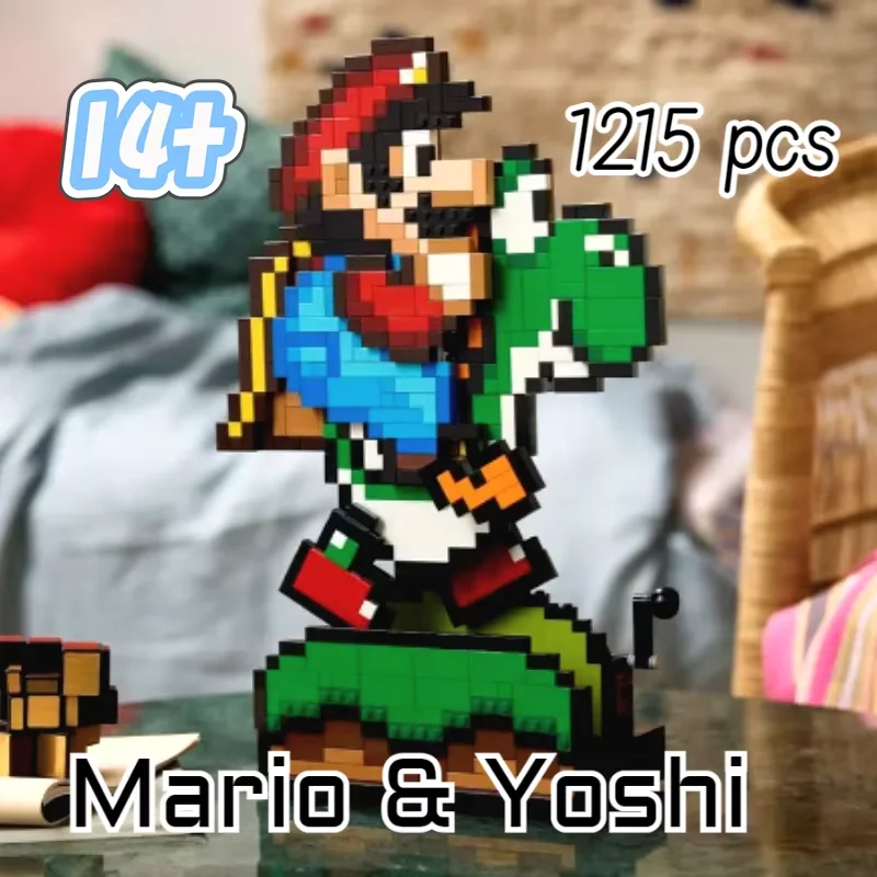 

1215 деталей, популярная игрушка, конструктор по мотивам фильма и игр, Супер Марио, Йоши, 71438, сборная модель-головоломка для подарков на праздники, Рождество, День рождения