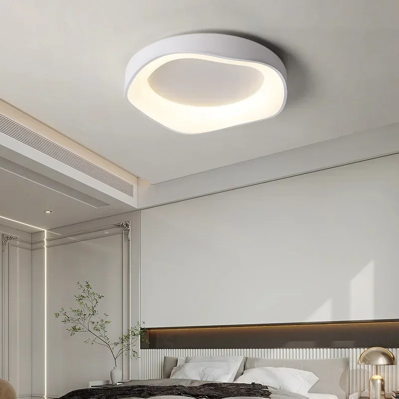 

Modern LED Ceiling Light Minimalist Black White Gray Flower Shaped Lamps for Living Room Dining Rooms Bedroom Study Illumination