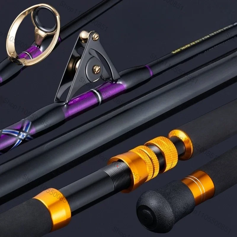 Power Carbon Game Rod Trolling Rod 1.8M 37-64kgs Roller Guides/SIC Guides Deep Ocean Boat