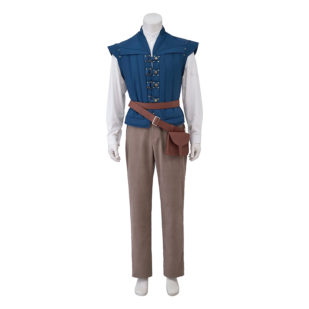 

Flynn Rider Cosplay Costume Prince Shirt Vest Pants Full Set Uniform Adult Men Anime Halloween Carnival Costumes Suit