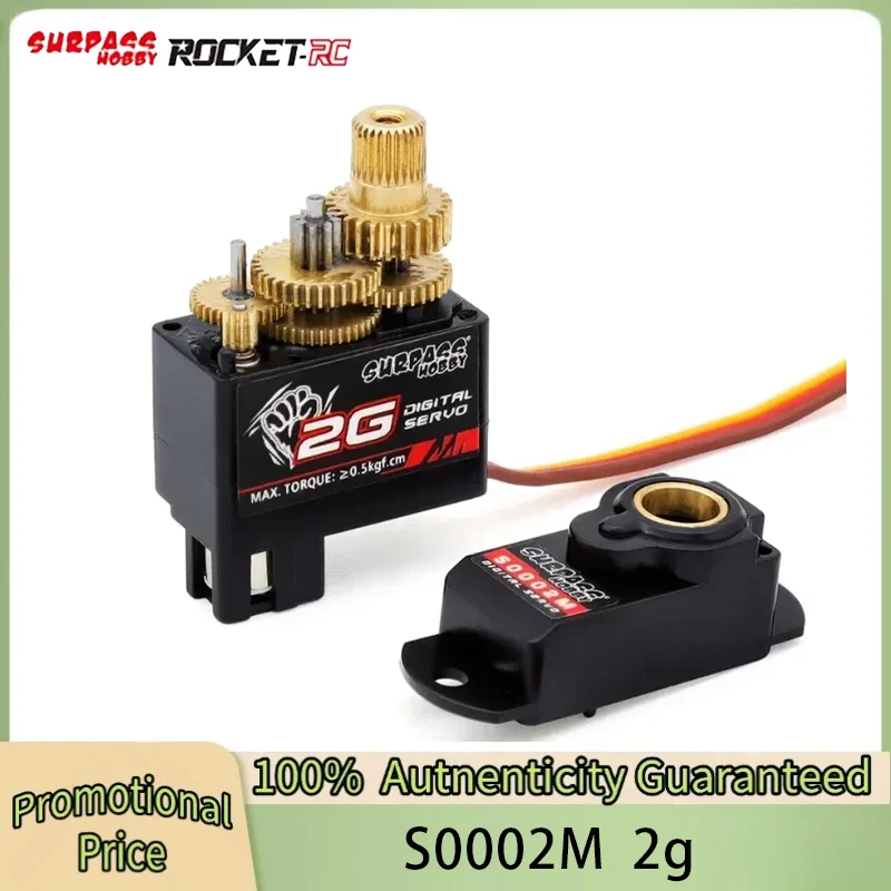 

SURPASS HOBBY S0002M RC Servo 2g Metal Tooth Digital Steering Gear for Rc Drone Airplane Car Boat Robot Model Accesorries