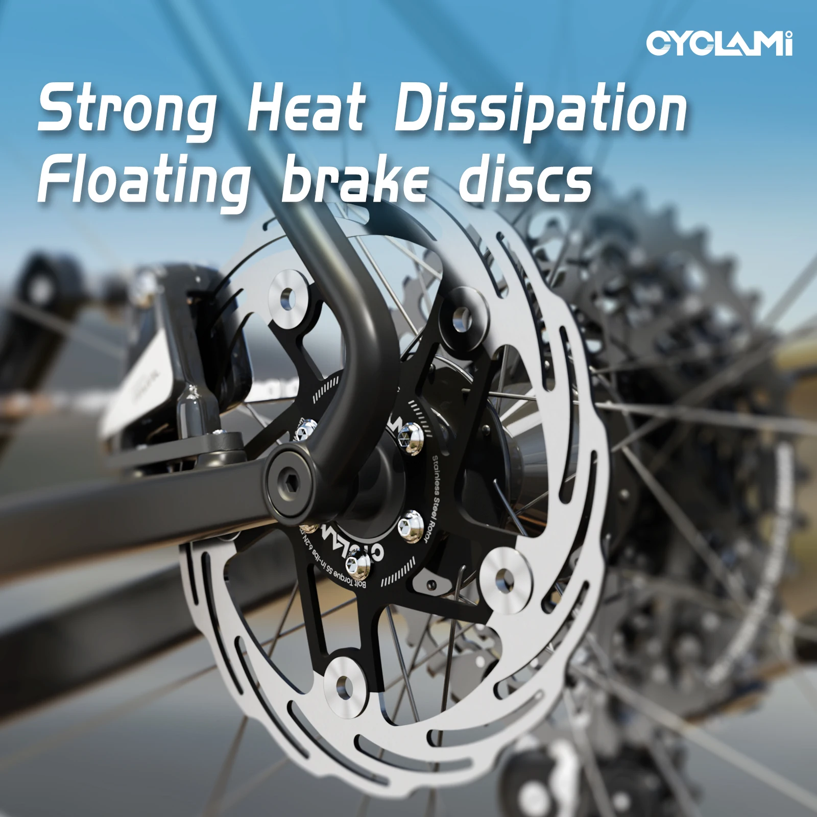 

CYCLAMI Bicycle 160MM 180MM Disc Brake Rotor Floating Thickening Anodized Quick Cooling Stainless Steel Ultra-light Disc
