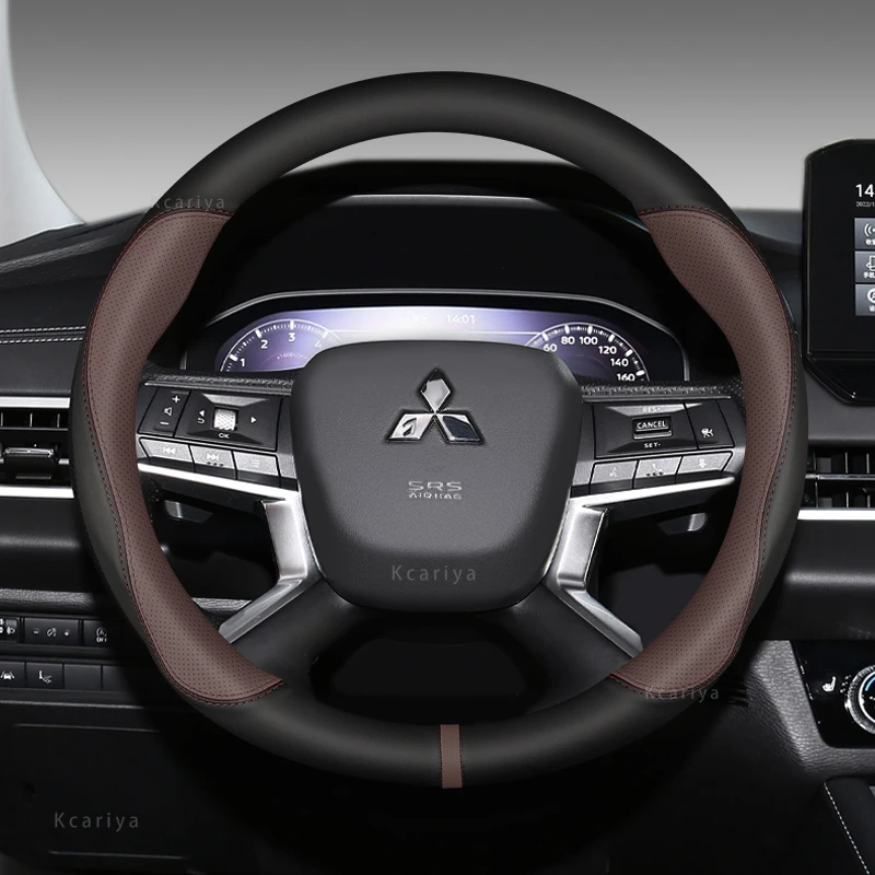

Car Steering Wheel Covers For Mitsubishi ASX 308 Eclipse Cross Grandis Montero Lancer Pajero Outlander Leather Protection Covers