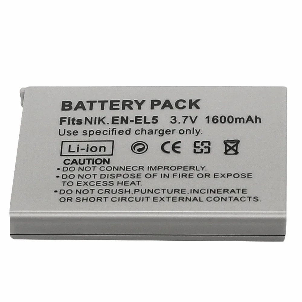 1600mAh EN-EL5 ENEL5 EL5 Batteries for Nikon Coolpix P530 P520 P510 P100 P5100 P5100 P5000 P6000 P90 P80 Camera Battery