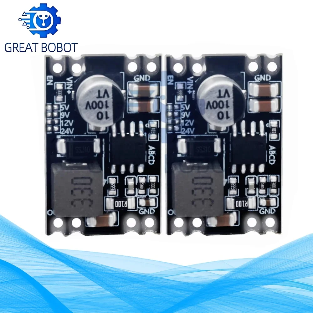 Mini Automotive Voltage Regulator Power Supply 24-60V Wide Input DC-DC Buck Module 3.3V/5V/12V Output