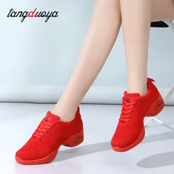 Zapatillas de baile ligeras para mujer, zapatos de baile de Jazz transpirables, zapatos deportivos para Fitness, zapatos de baile de salón para mujer, talla grande 41