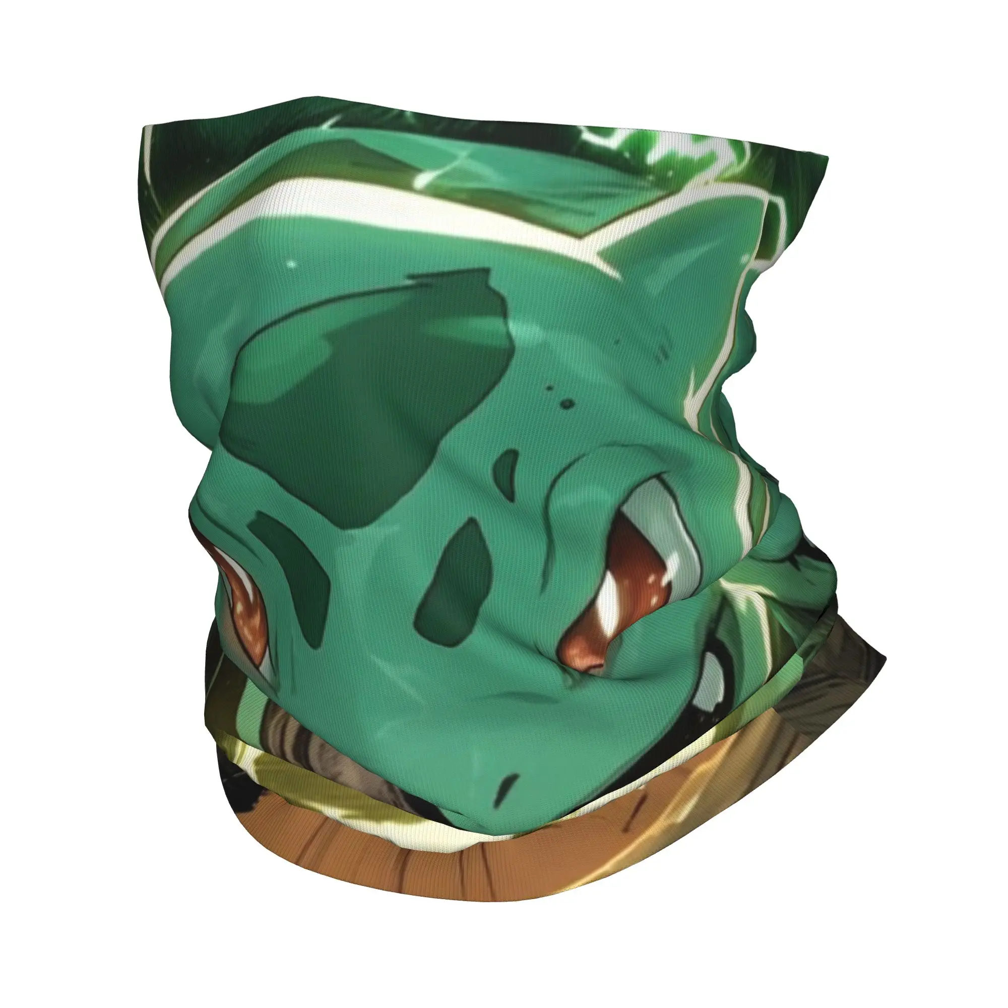 

Cool Bulbasaur Cartoon Bandana Neck Gaiter Printed Poke-Mon Mask Scarf Multi-use Headband Cycling for Men Women Adult Breathable
